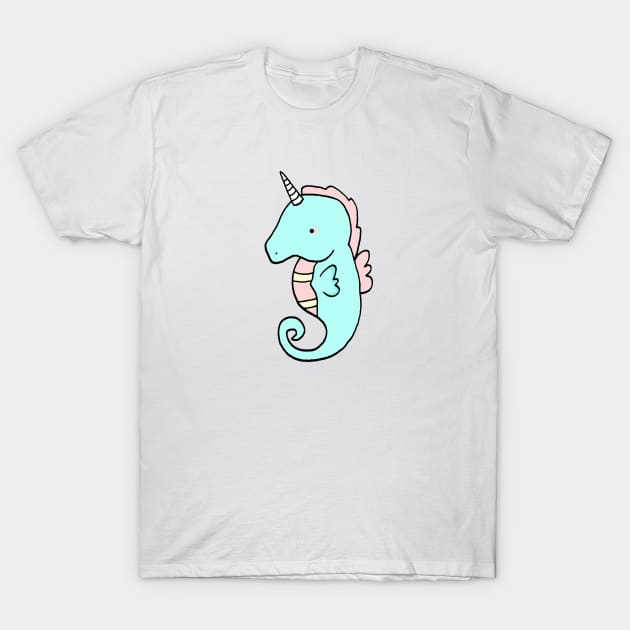 SeaHorsicorn T-Shirt by staceyromanart